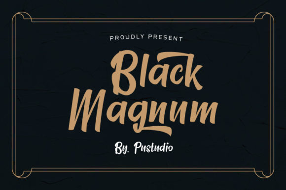 Black Magnum: A Bold Script Font for Editorial Design