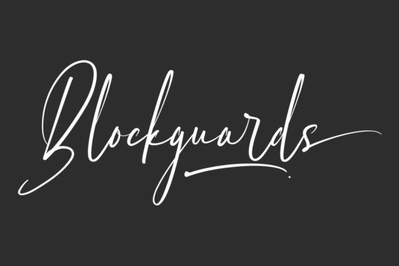 Blockguards: A Slim Script Font for Editorial Design