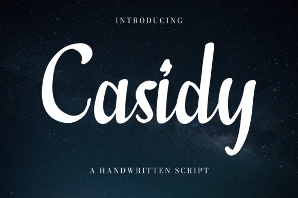 Casidy Typeface: A Delicate Script for Editorial Design