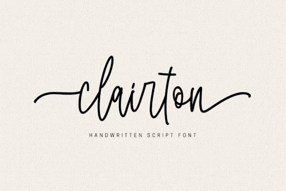 Clairton: A Refined Script Font for Editorial Design