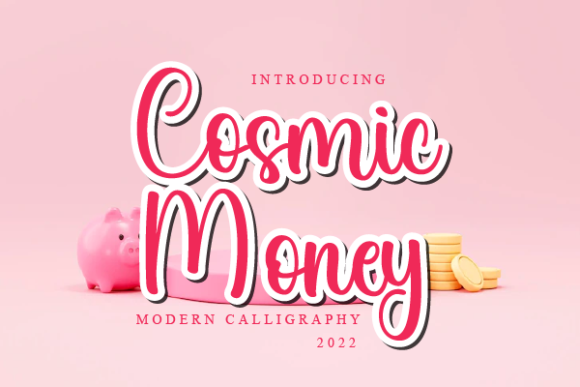 Cosmic Money: A Playful Script Font for Crafters