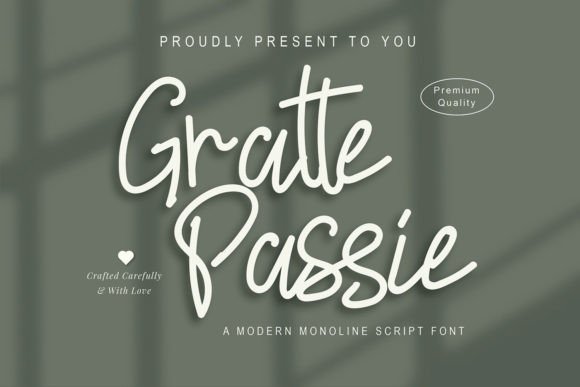 Gratte Passie: A Delicate Script Font for Editorial Design