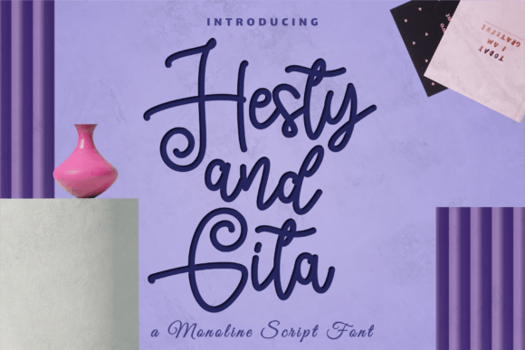 Hesty and Gita: A Script Font for Editorial Design