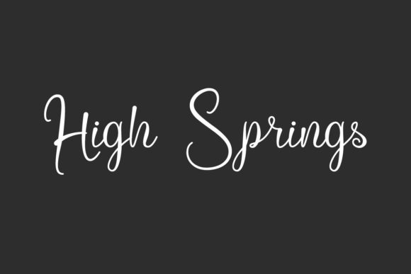 High Springs: A Script Font for Editorial Design