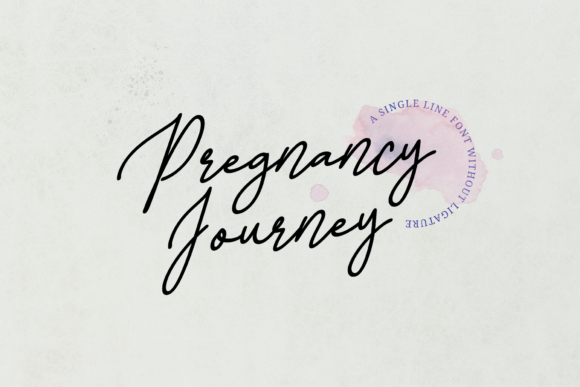 Pregnancy Journey: A Delicate Script Font for Crafters