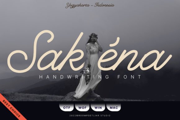 Sakéna Script Font for Crafters